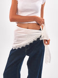 The Lace Écharpe - White