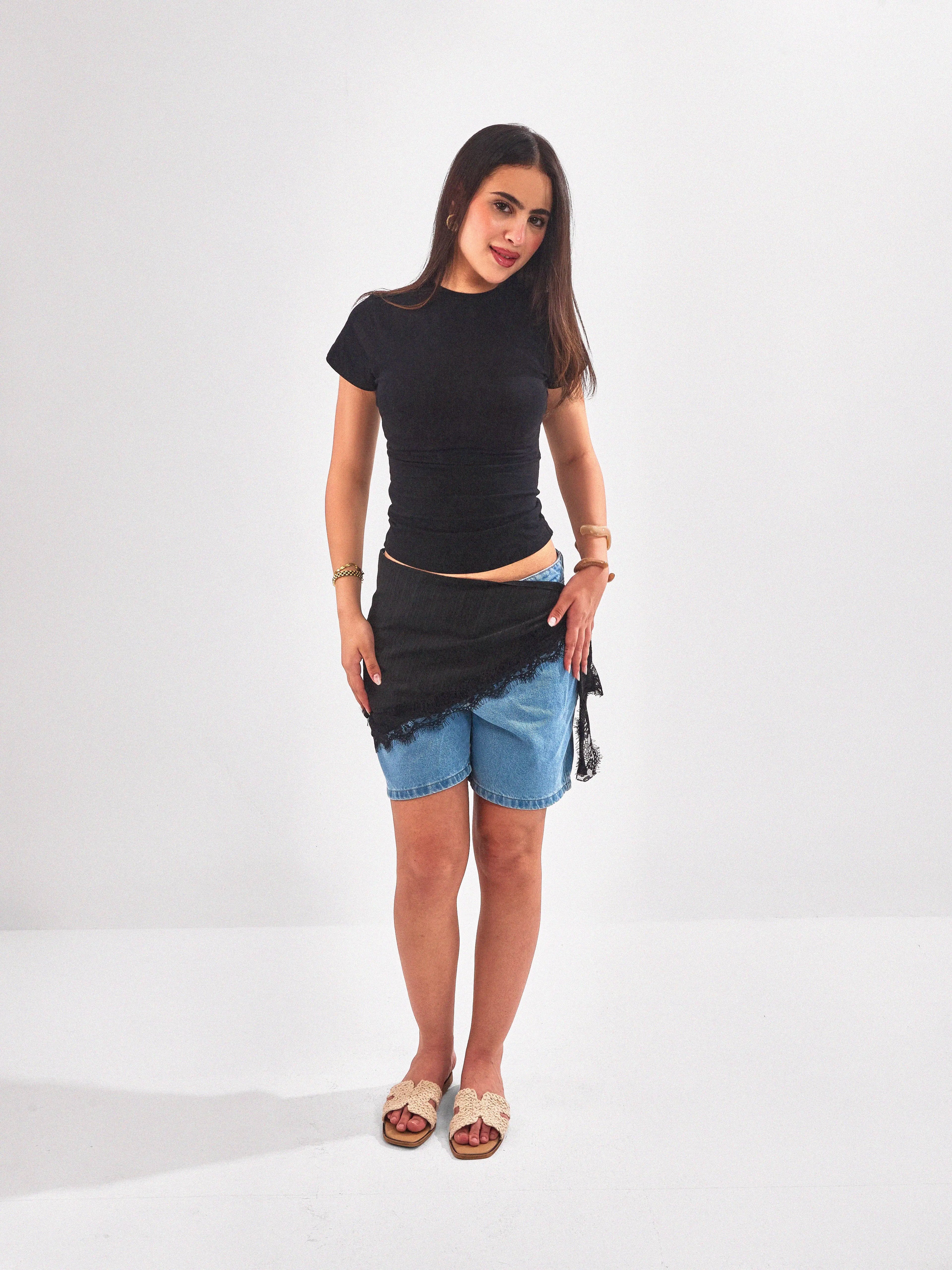 The Lace Écharpe - Black