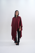 The Lily Satin Top - Burgundy