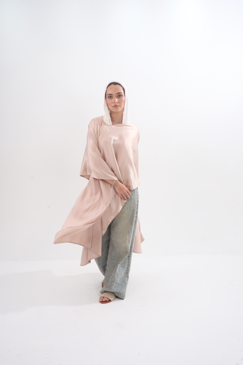 The Lily Satin Top - Champagne