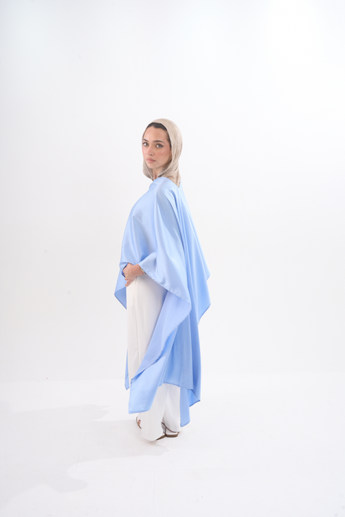 The Lily Satin Top - Blue